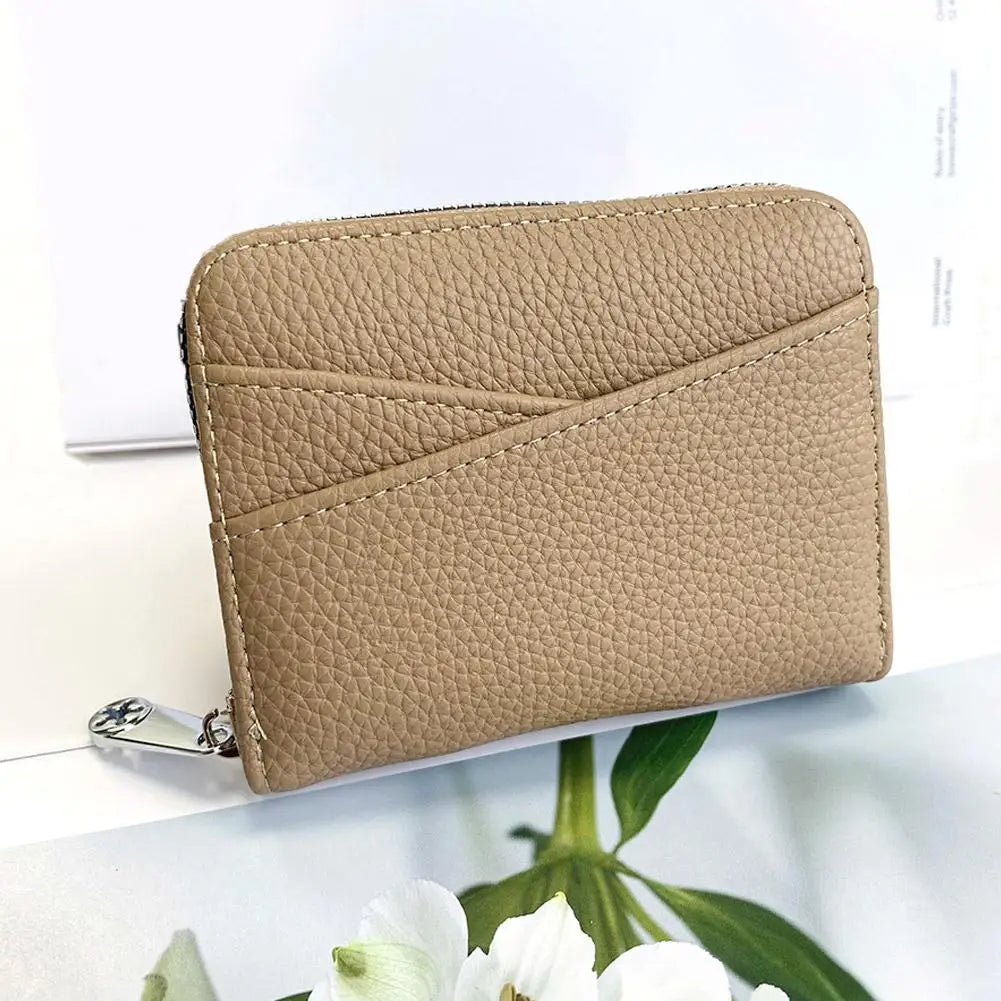 Multi-Pocket Portable PU Leather Wallet Japanese Wallet Coin Bags Multi-Card Slot ID Card Holder Coin Zipper Purse For Women.