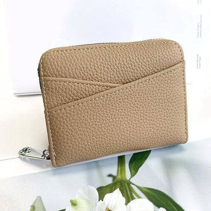 Multi-Pocket Portable PU Leather Wallet Japanese Wallet Coin Bags Multi-Card Slot ID Card Holder Coin Zipper Purse For Women.