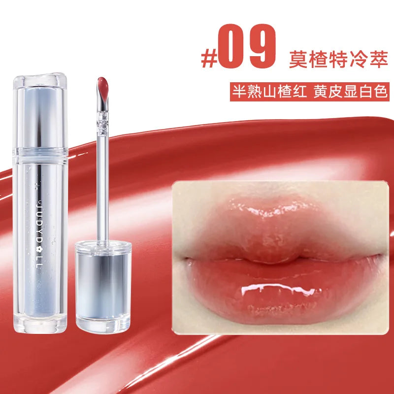Judydoll Lip Glaze Mirror Shine Watery Lipstick Non-Stick Cup Long Lasting Moisturising Lip Tint Waterproof Makeup Cosmetics