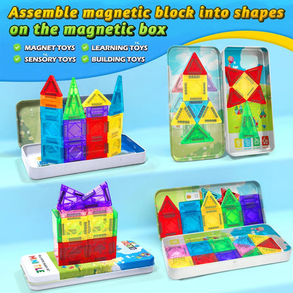 DIY Magnetic Blocks Construction Set Mini 3D Magnetic Blocks Montessori Educational Toys For Kids Gifts 28/36/43PCS.