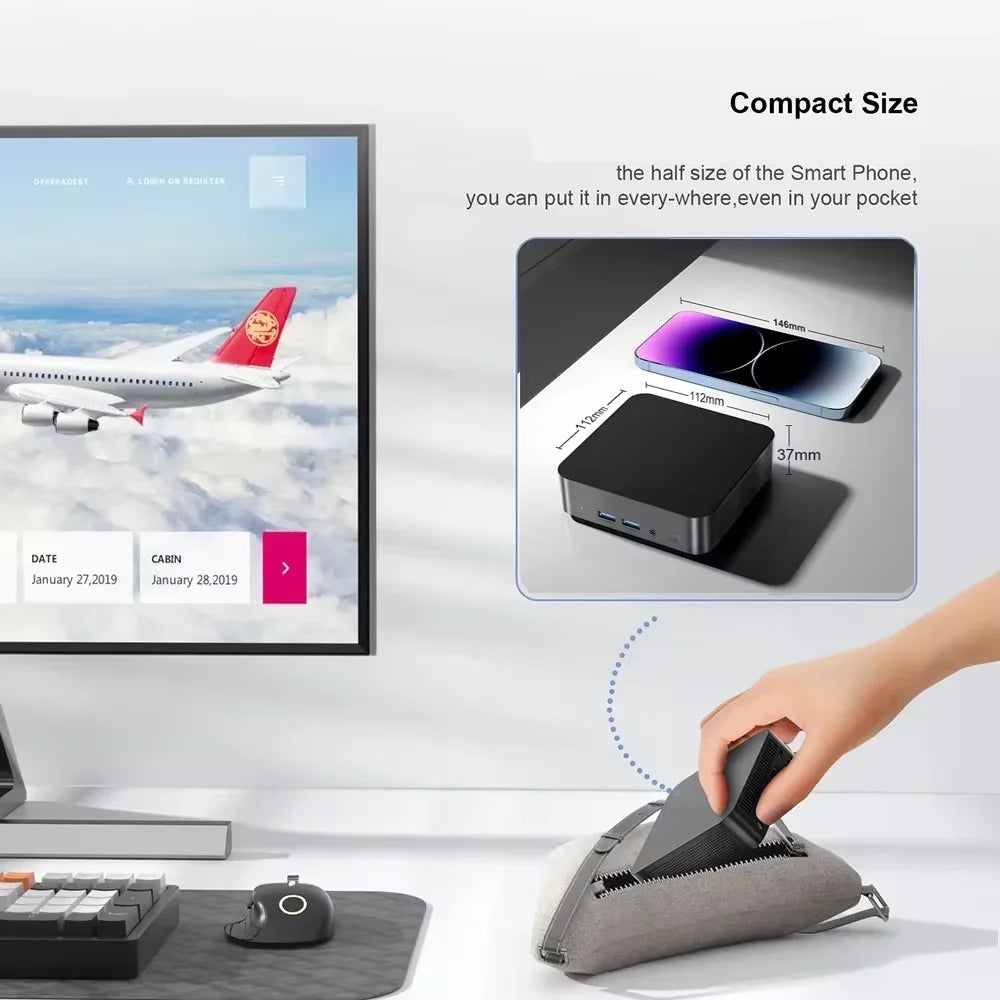 2025 NEW MINI PC Windows 11 Intel Core i9 8950HK 16GB RAM 1TB SSD Computer Dual WIFI 6 BT5.2 4K HD Mini Gaming office studyPc.