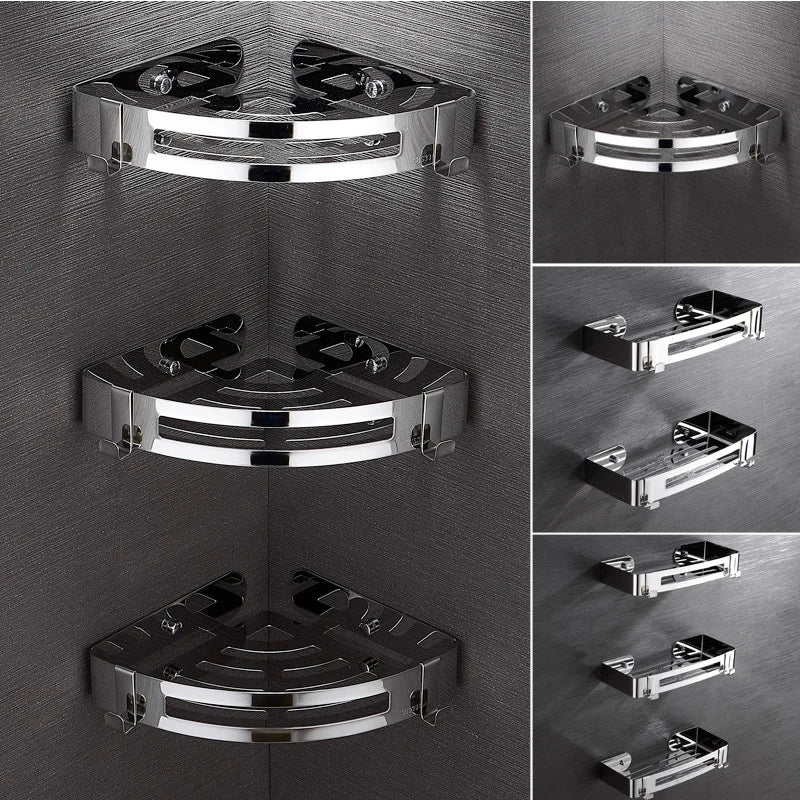 1/2/3 Schichten Eckduschregal Badezimmer Shampoo Duschregal Halter 304 Edelstahl Schlagfrei Küchenstativ Eckständer