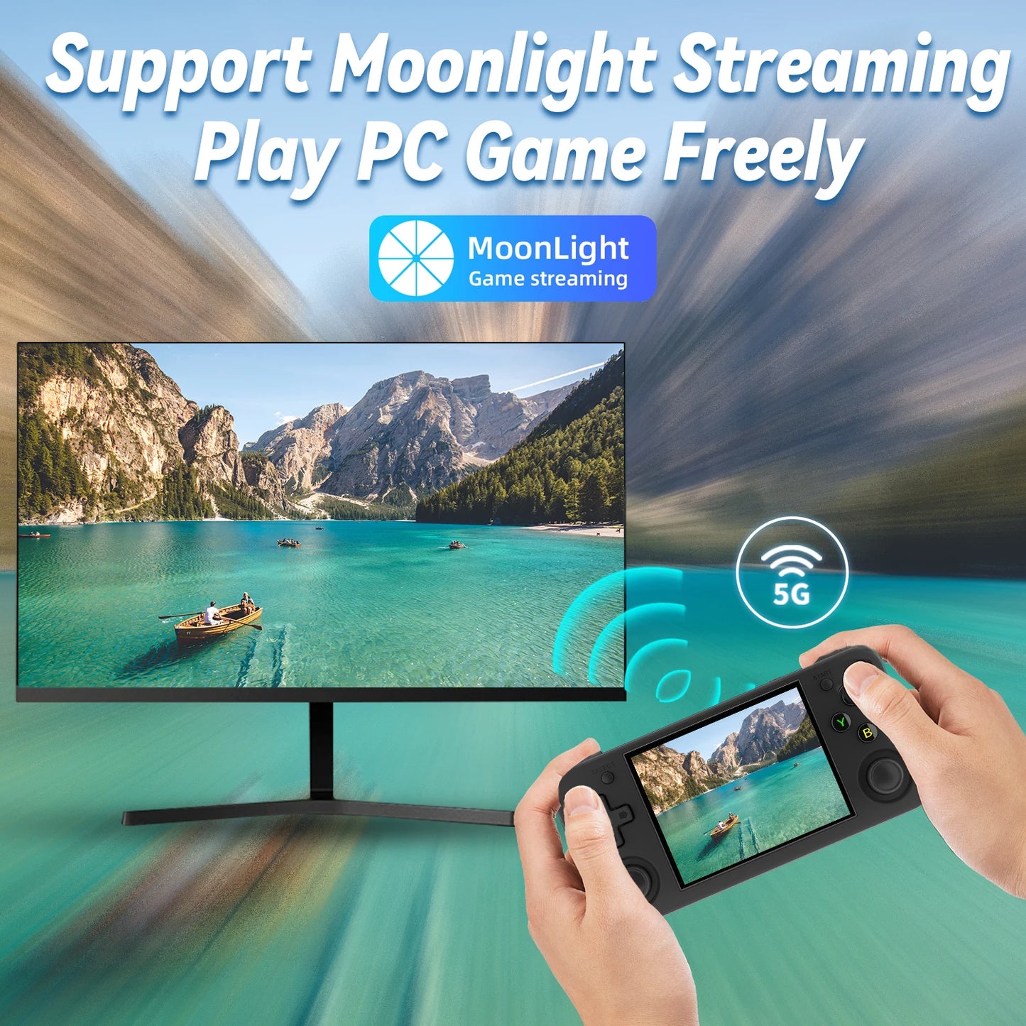 ANBERNIC RG35XX H Hand-held Consoles For Playing Video Games 3.5-inch IPS 640*480 Screen Retro Game Player 3300 mAh Battery.