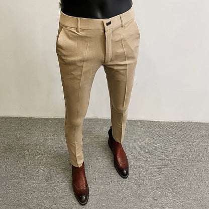 Men Suit Pants Dress Pantalone Hombre Stretch Slim Formal Trousers Calça Masculina Solid Color Casual Pants Fashion Men Clothing