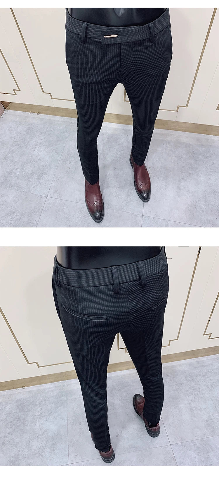 Men Suit Pants Dress Pantalone Hombre Stretch Slim Formal Trousers Calça Masculina Solid Color Casual Pants Fashion Men Clothing.
