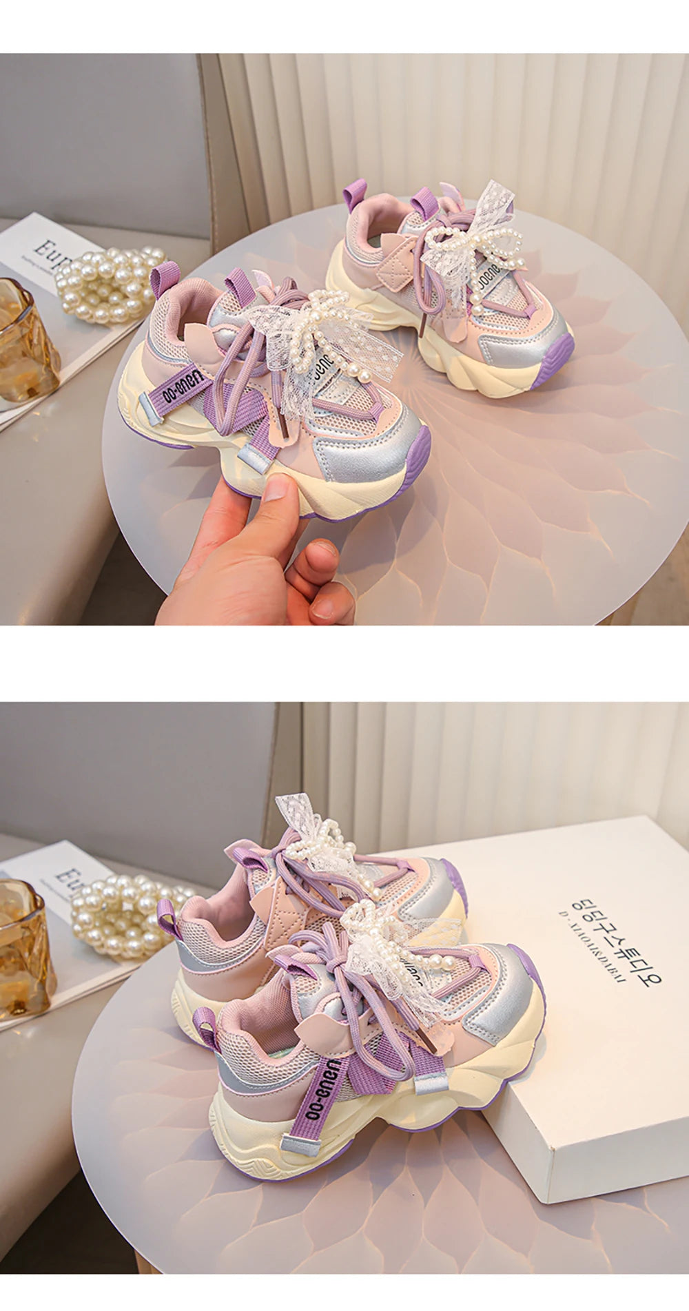 Autumn Sneakers For Kids Korean Style Trend Fashion Girl's Sneakers Soft-soled Breathable Teenager Children Sport Shoes.