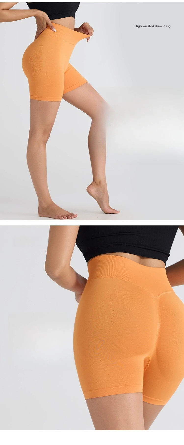 Seamless Workout Shorts Women High Waisted Hip Lifting Yoga Shorts for Women Quick Drying and Breathable Stretchy Cycling Shorts.