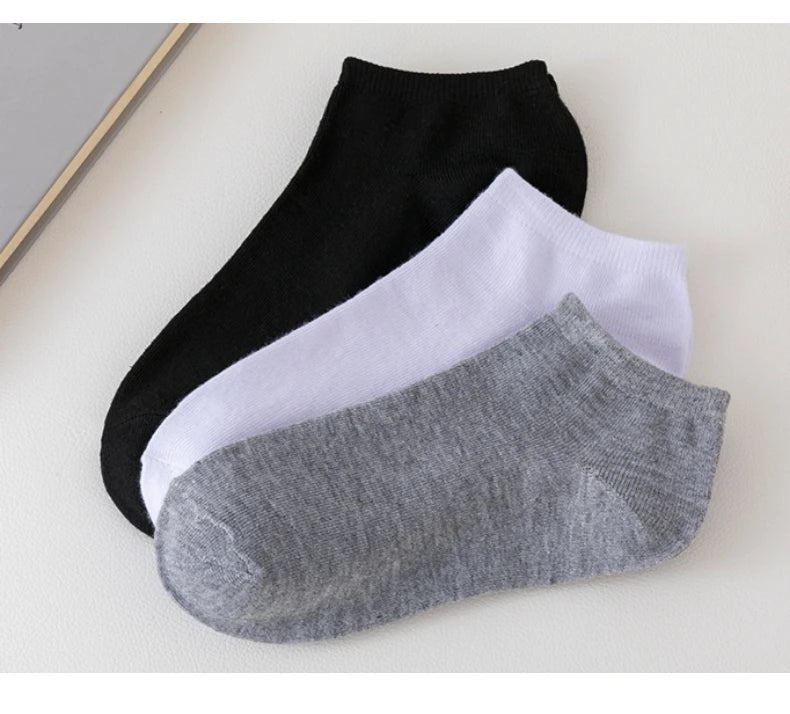 5 Pairs of Women's/men's Boat Socks Invisible Low Cut Anti Slip Summer No Show Ankle Socks Solid Color Casual Breathable.