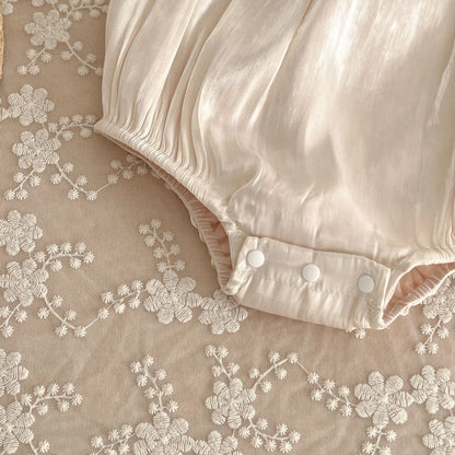 Neu im Sommer Neugeborene Baby Prinzessin süße Kleidung Sling Kleider Schleife Shorts solide Weste Body Kurzarm Kleid Kinder