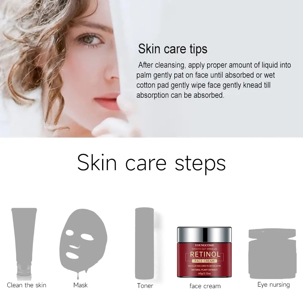 Retinol  Lifting Firming Cream Repairing Moisturizing Nourishing Cream Brightening Skin Facial Cream Anti-Aging Face Skin Care.