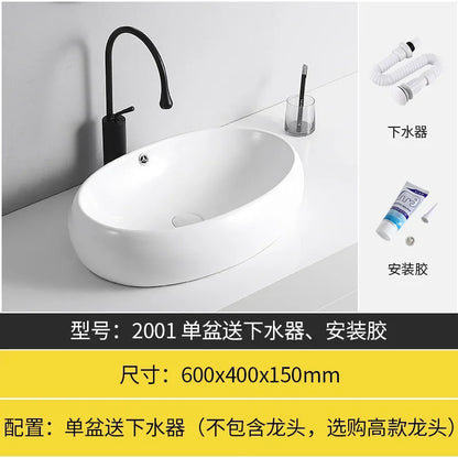 Arbeits platte Waschbecken Seite Entwässerung Keramik Waschbecken Balkon Waschbecken Kunst becken Einzel becken quadratischer Kreis