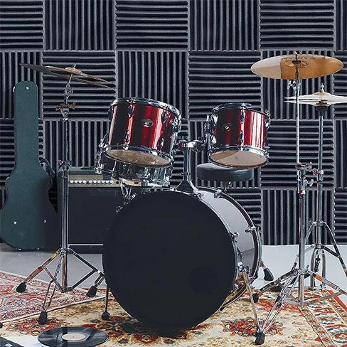 TOUO Panel Soundproofing 6-48 Pack Studio Acoustic Foam Sound Absorbing Foam Panel House Isolation Wall Acoustic Foam Sponge Pad