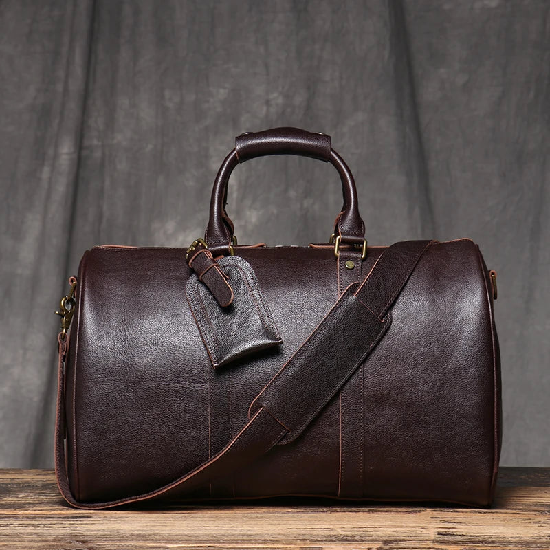Vintage Herren Reisetasche klassische Business Umhängetasche Kopfs chicht Rindsleder Weekender Sporttasche Leder handtasche für Ehemann Geschenk.