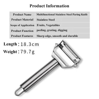 Multifunctional Stainless Steel  Kitchen Peeler Fruit Vegetable Potato Carrot Cucumber Grater Julienne Durable Vegetable Slicer.