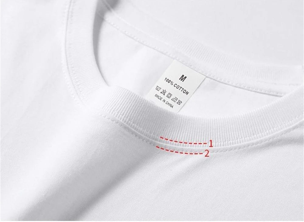 2PCS 100% Cotton Solid T Shirts Men's and Women's Short Sleeve White Tees Casual Breathable Loose Round Neck T-shirt Couple Tops.