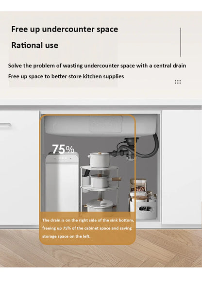 Wvier multifonction Whale Shaped Large Sink rubinetto cucina lavello cosas para casa waterfall kitchen-sink