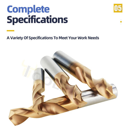 TOOLEYE Hartmetallbohrer Hartmetallbohrer Wolframstahl Spiralbohrer für Metallbearbeitung CNC-Drehmaschine Bohrwerkzeuge 1,0–20,0 mm