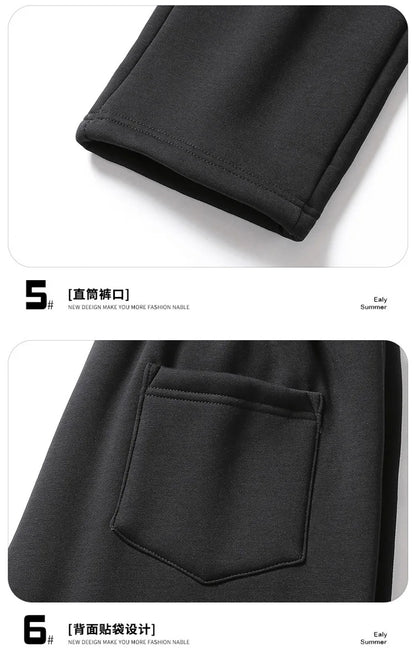 Winter Men's Cotton Fleece-Lined Sweatpant Men Plush Thick Lambswool Thermal Drawstring Trousers Casual Comfortable Sports Pants
