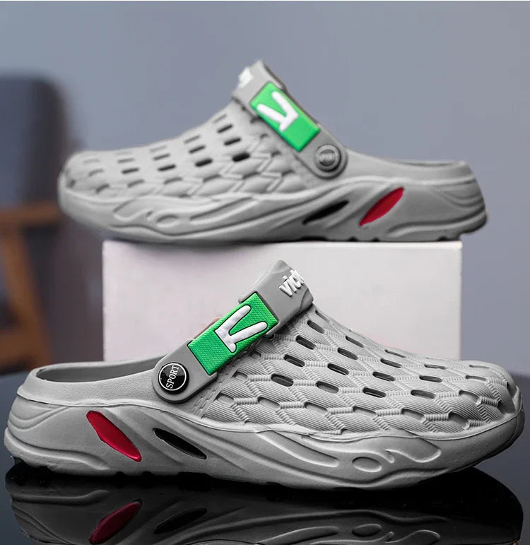 Flat Sandals Men Shoes 2025 Slippers Men Garden Platform Sandals Man Summer Sandals Male Sneakers Outdoor Flip Flops Home Clogs.