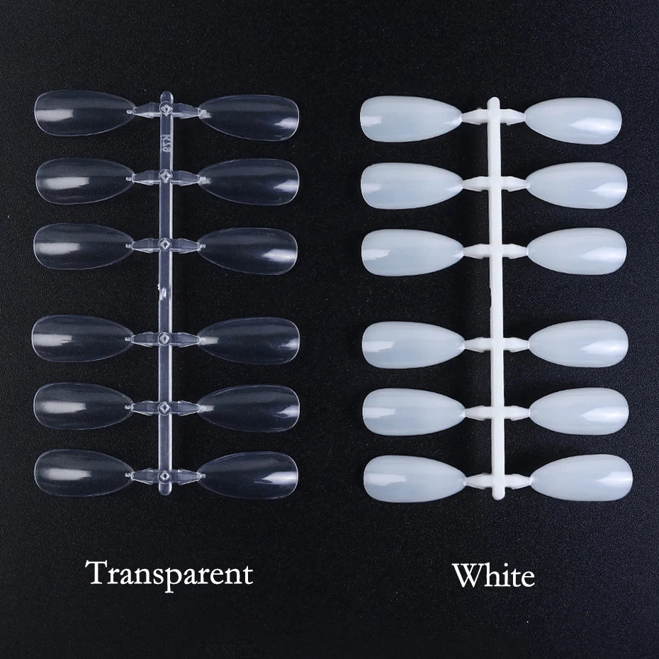 120pcs Fake Nail Tips For Display Palette Oval Almond Acrylic Nails Forms Color Chart Manicure Practice Nail Equipment.