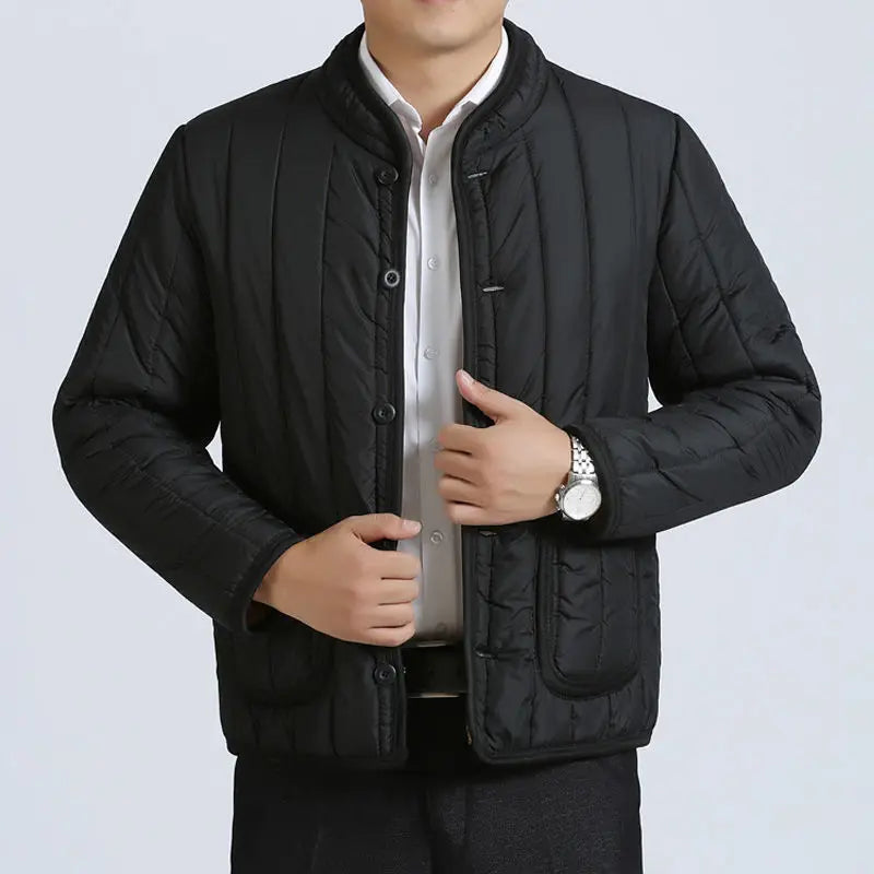 Short Velvet Thickened Labor-insured Cotton Jacket for Men's Winter Top Coat.