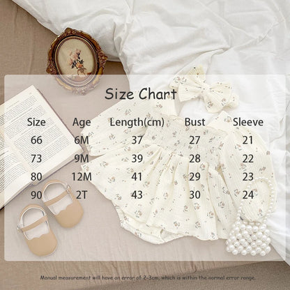 MILANCEL Baby-Bodys, Blumenmuster, Mädchen, einteilig, Säuglingskleidung, Leinen, atmungsaktive Kleidung.