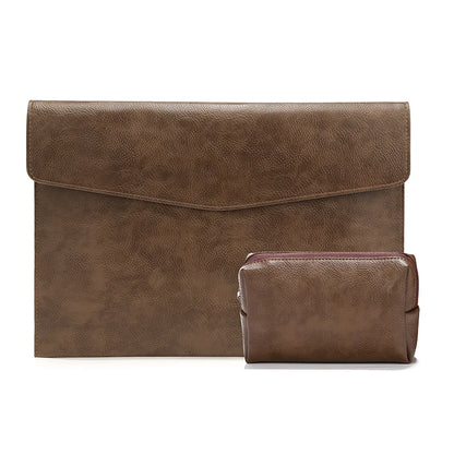 Sleeve Case for ( MacBook Mac Book iPad ) Air M1 M2 Pro 13 3 13.6 14 2 12 9 Inch Cover Bag Leather Men's Folder 2022 2021 2020