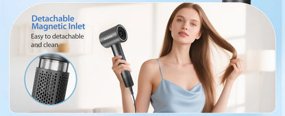 Aigostar Nora - Hair Dryer, 110,000 rpm High-Speed Hair Dryer with 200 Million Negative Ions, 55 dB Low-Noise Hair Dryer