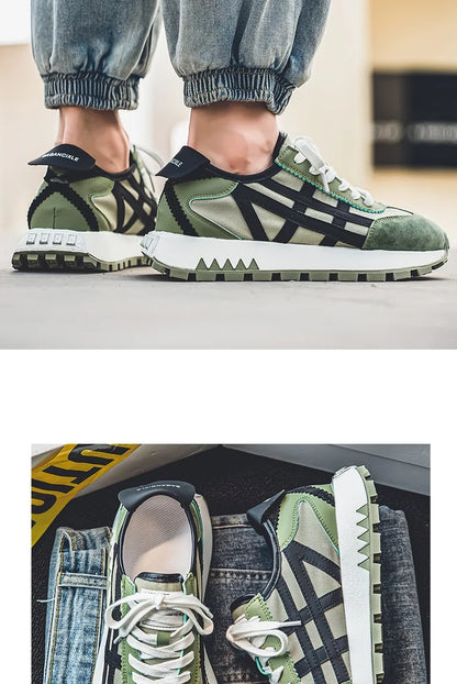 New men's trendy versatile casual sports shoes, men's thick-soled lightweight non-slip breathable trendy shoes кроссовки мужские