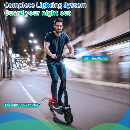 A1MAX Electric Scooter 500W Powerful Motor 35KM/H 45KM 42V14.5AH Battery 10Inch Pneumatic Tyres Smart Foldable EScooter.