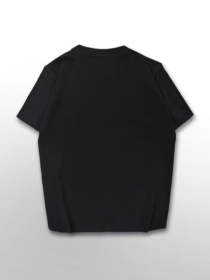 【0933】 Buchstaben und Engel Rundhals-Damen-T-Shirt mit kurzen Ärmeln, modisch bedrucktes Halbarm-Oberteil, elastisches T-Shirt