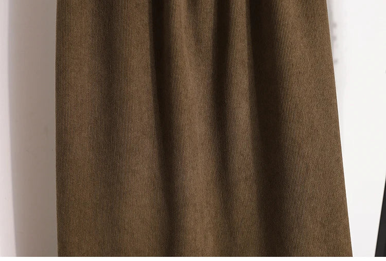 2025 Autumn Winter Plus Size Skirts Women High Waist Solid A-line Skirt Back Slit Korean Thick Elegant Fleece-lined Style Skirts.