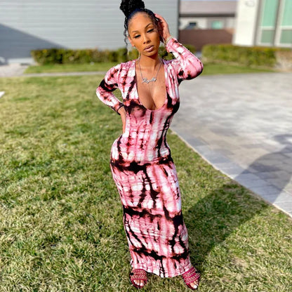 Sommer Lange Kleider Für Frauen Bodycon Brust Wrap Print Off Schulter Verband Schlank Sexy Kleid 2024 Neue Mode Party Vestidos