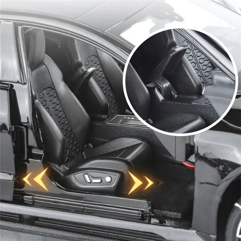 1:18 Key Remote Control Version AUDI RS7 Alloy Sports Car Model Diecast Metal Racing Vehicle Car Model Sound Light Kids Toy Gift.