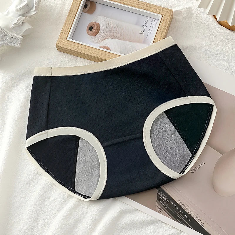 Physiological Period Leak Proof Menstrual Panties Breathable Seamless Soft Fabric Women Underwear Breifs Mesh Sanitary Pants XL