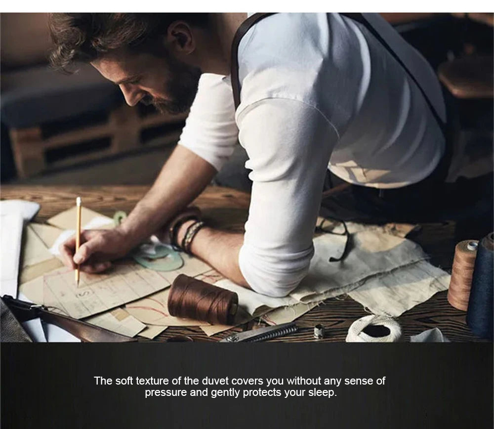 Sondeson Luxury 100% Goose Down Duvet  Filler 3D Bread Quilt White Comforter Winter All Season Blankets 100% Cotton Shell 1PCS.