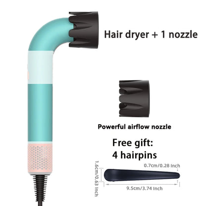1400W pure original high-power hair dryer, dries hair quickly, lightweight body, low noise, comes with various types of nozzles.