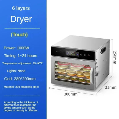 Food Dehydrator Home Fruit Digital Temperature Air Dryer Vegetable  Meat Medicinal Materials Smart Commercial Food Dehydrator
