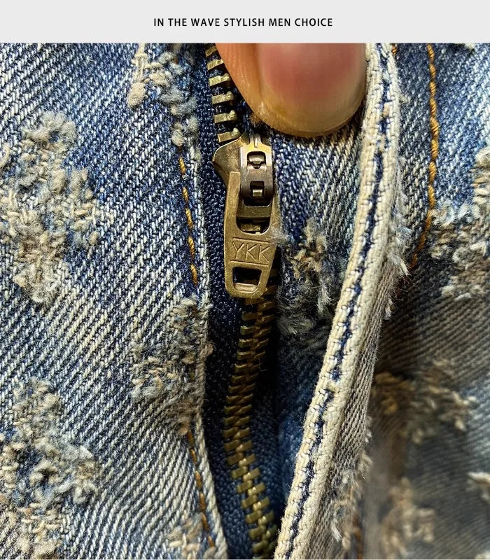 Sommer Schwarz Gewaschene Denim Shorts männer Jeans Shorts Designer High Street Fashion Lose Firt Gerade Bein Männliche Fünfte Hosen.