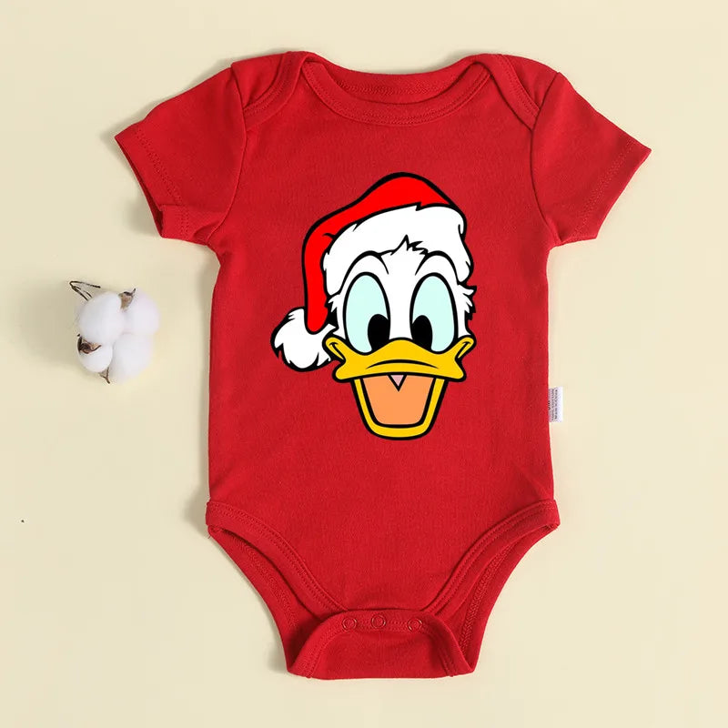 Weihnachten Neugeborene Baby Roten Strampler 100% Baumwolle Baby Mickey Print Infant Outfit Baby Mädchen Jungen Body Disney Kleidung Weihnachten Geschenk.