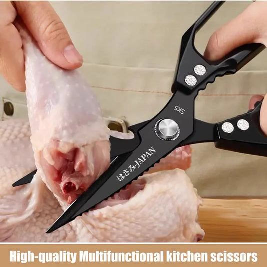 High Quality Multifunctional Kitchen Scissors Chicken Bone Scissors Fish Scale Scraper Bottle Opener Walnut Clip Kitchen Knife.