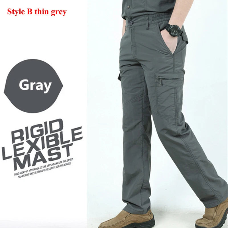 Tactical Cargo Pants Men Outdoor Waterproof SWAT Combat Military Camouflage Trousers Casual Multi Pocket Male Work Joggers.