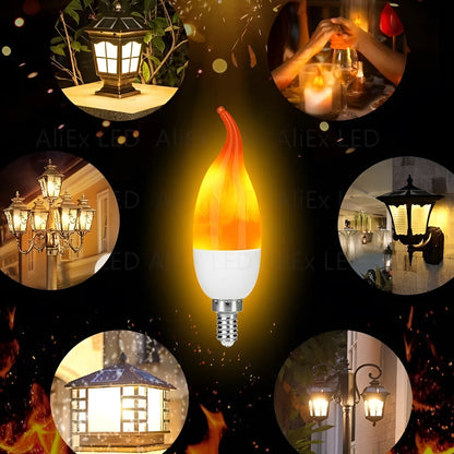 USB LED E27 Flamme Glühbirne Feuer E14 lampe Mais Birne Flackern LED Licht Dynamische Flamme Wirkung 3W 5W 7W 9W 110V-220v für Home Beleuchtung.