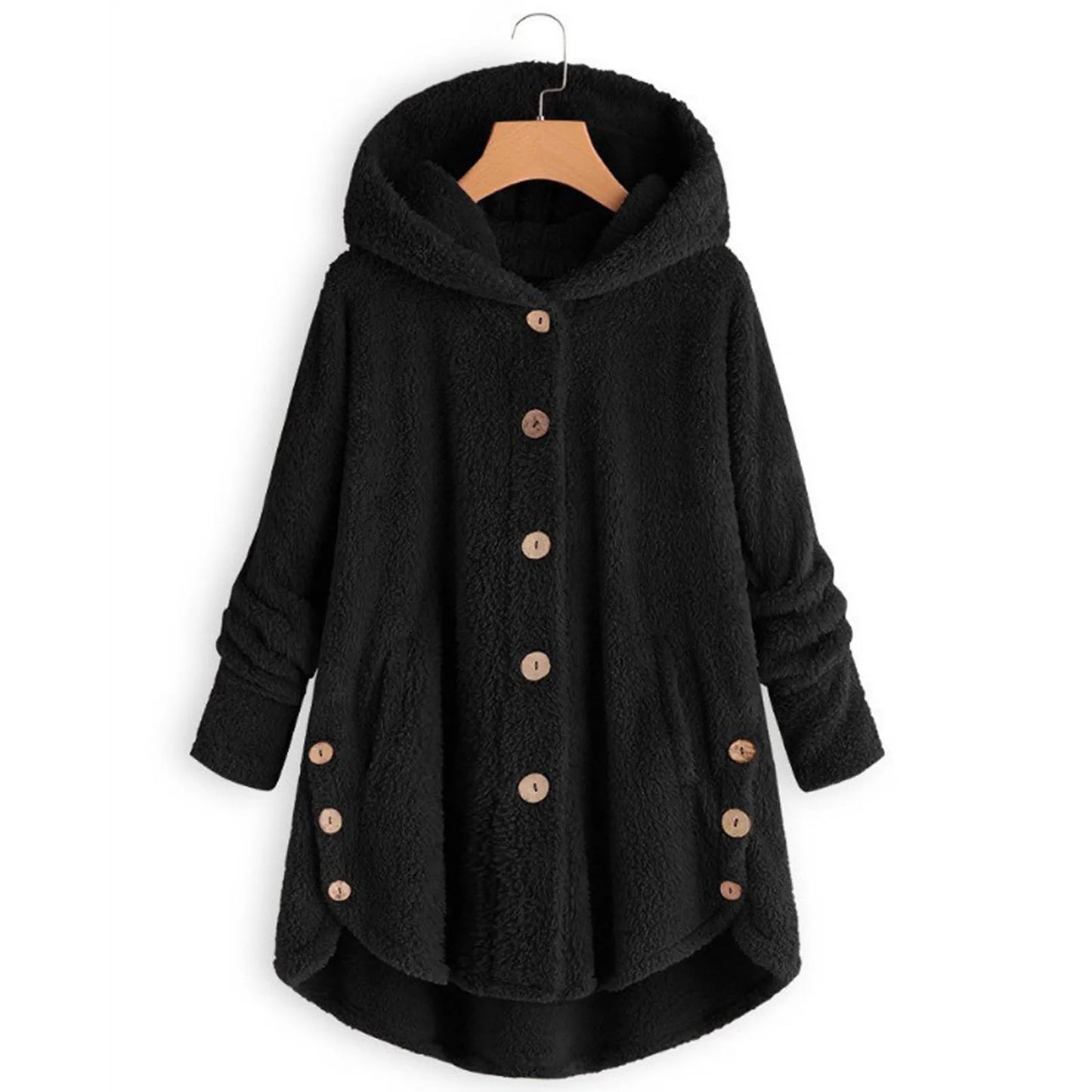 Herbst Wintermantel Frauen warme Teddybär Mantel Woll jacke weibliche Plüsch mantel Kapuzen jacke neue Damen mäntel einfarbige Jacke
