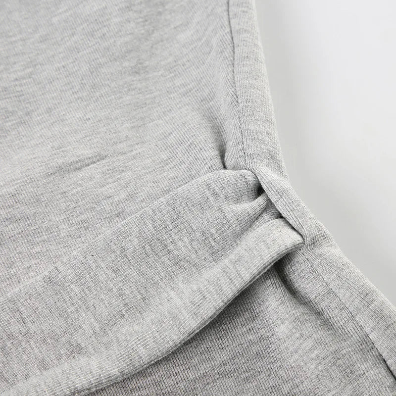 Apprabant Casual Fashion Drawstring High Waist Trousers Set Lace Up Flared Sleeve V Neck Twist Tops Plush Loose Pants Suit