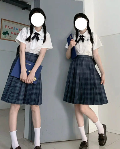 Pleated Skirts Women Japanese Preppy Style Plaid Faldas Kawaii Schoolgirls Chic Spring Autumn High Waist All-match Fashion Youth.
