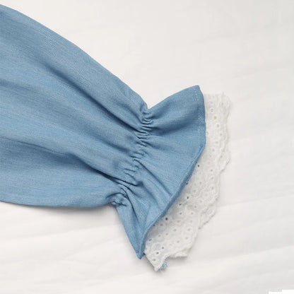 2025 Autumn Female Solid Ruffle Shirt Women Casual Lantern Long Sleeve Top Spring Office Lady Single Breasted Tops Clothes.