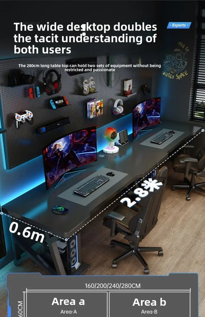 Moderne Doppel Computer Schreibtische Hause Desktop E-sport Gaming Tisch Schlafzimmer Einfache Schreibtisch Student Studie Tische Büro Möbel EE
