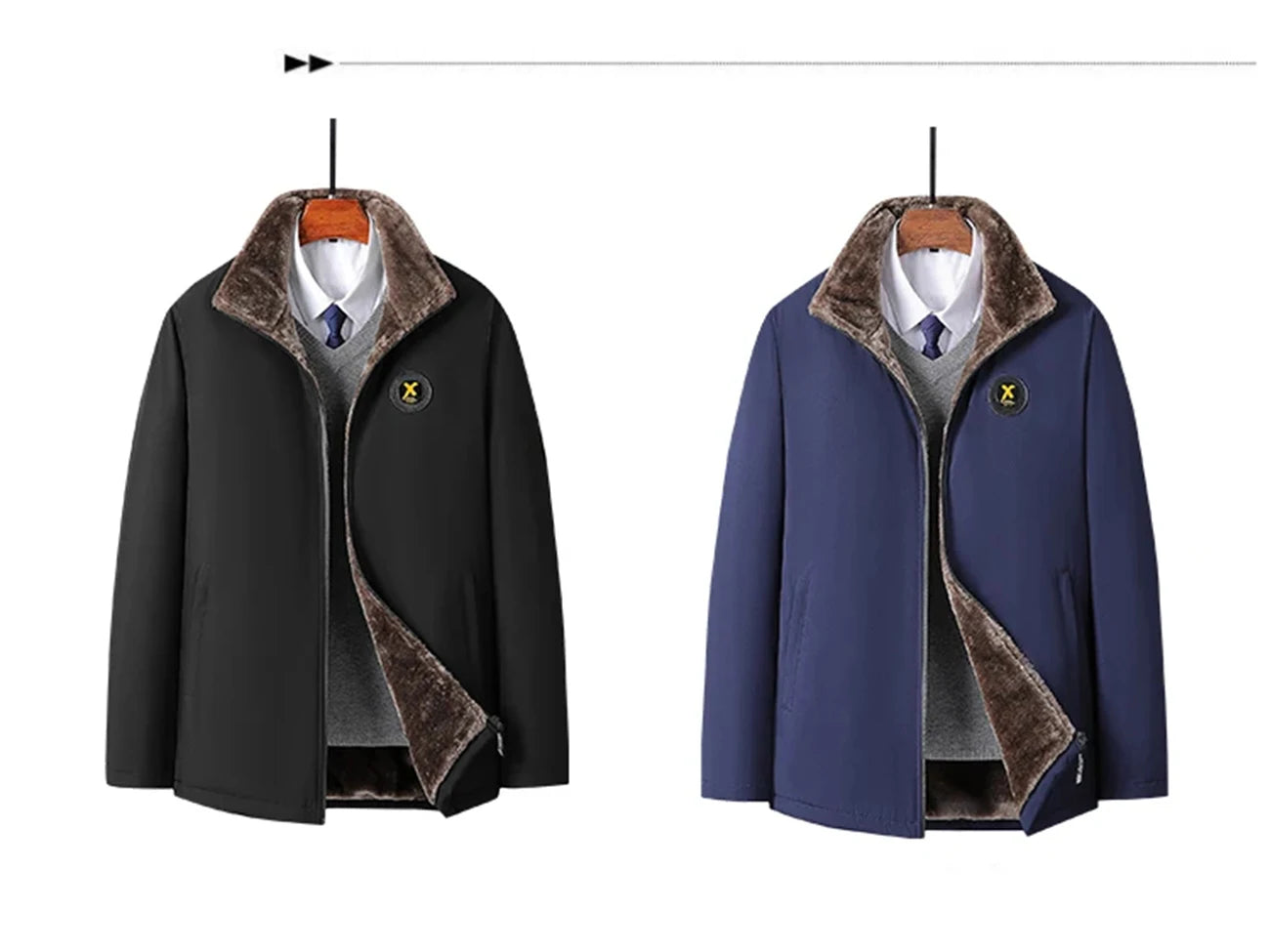 2024 New Men's Padded Cotton Clothing Fashion Casual Solid Color Windproof Lapel Long-Sleeved Jacket Street Beat Men's.