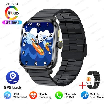 New Women Smart Watch GPS Compass Sport watch Men 1.95" AMOLED Screen Bluetooth Call HeartRate Smart Watch For Xiaomi Huawei IOS